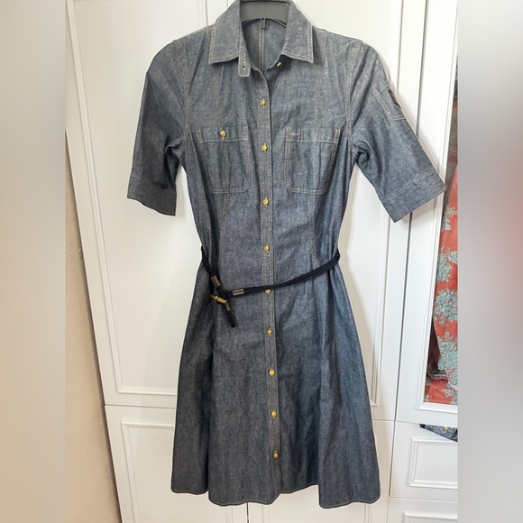 Ralph Lauren Dresses & Skirts - Ralph Lauren Denim Shirt Dress with Black Belt